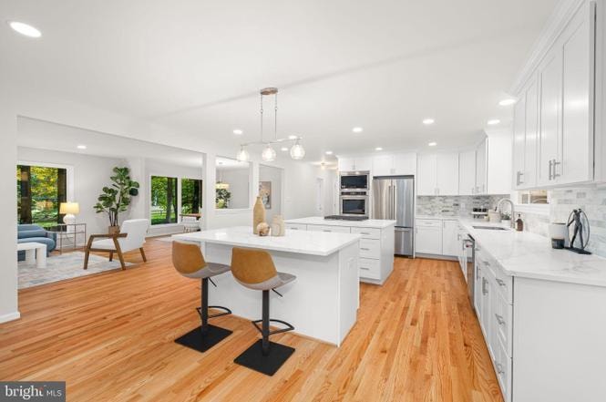 Open kitchen with island